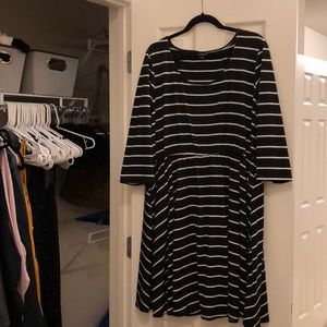 Torrid Black and White Striped Dress